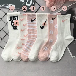 thumbnail for Cross-border socks for women, four seasons, high cherry blossom series, college style hook socks, casual fashion, ins, trendy and versatile socks