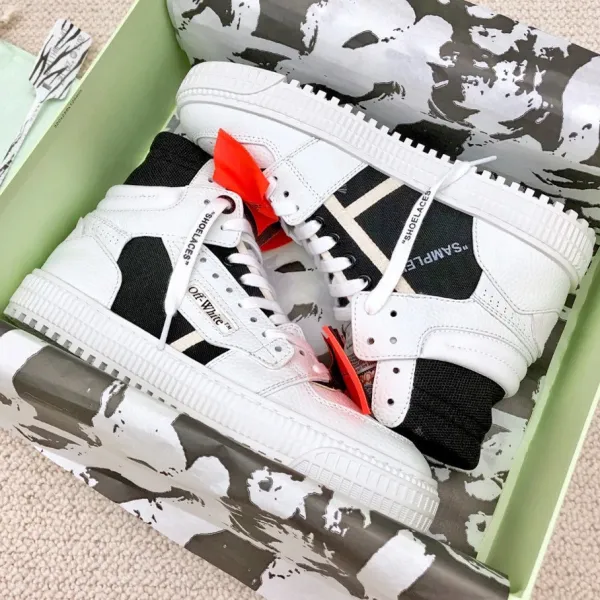 Off-White x Nike Air Force 1 Mid White/Black Sneakers - 1