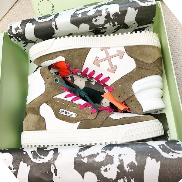 Off-White x Nike Air Jordan 1 Mid 'Mocha' Sneakers - 1