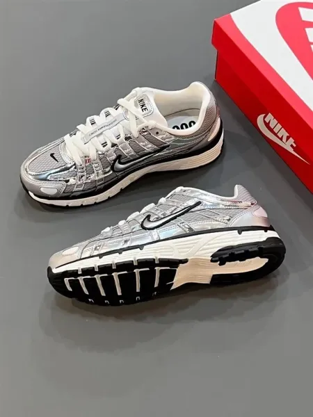 Nike P-6000 White Olive Green Running Shoes - 11