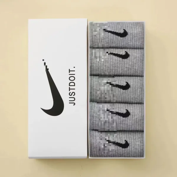Nike Swoosh Logo Crew Socks Gray - 1