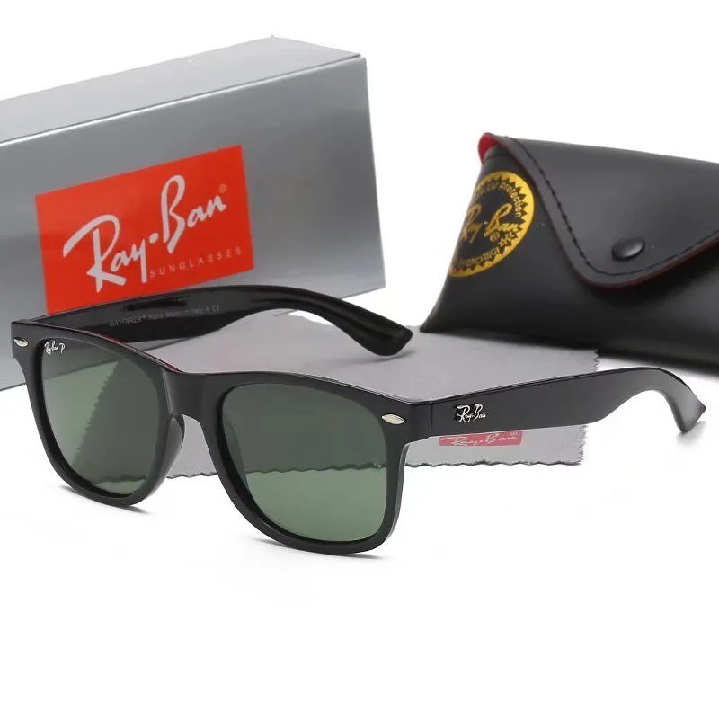 Black frame with dark green lenses