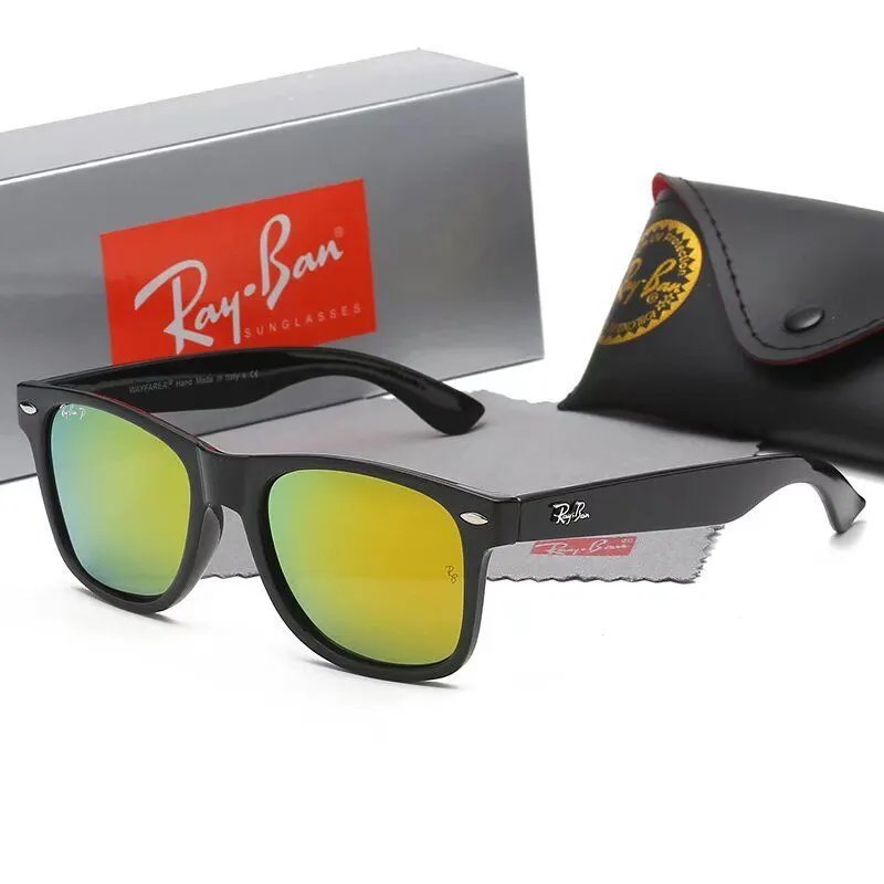Black frame with red lenses