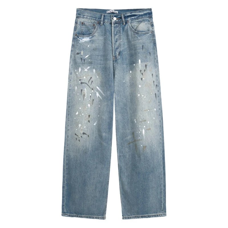 Distressed Denim Wide Leg Jeans photo 2