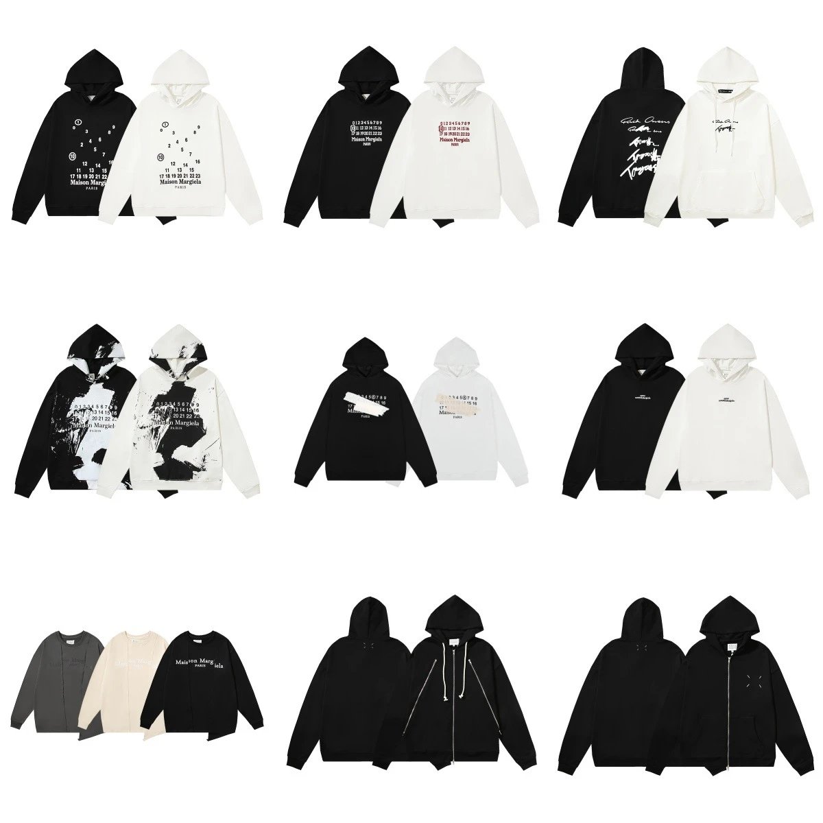 Men's and women's long sleeved looped hoodie hooded sweatshirt Meow-27