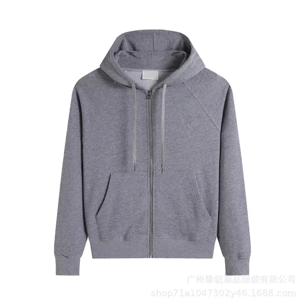 Design Zip-Up Hoodie Gray Hoodie - 1