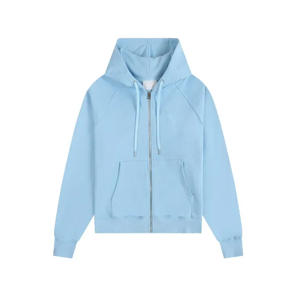 Play Comme des Garçons Heart Logo Zip-Up Hoodie Light Blue - 1