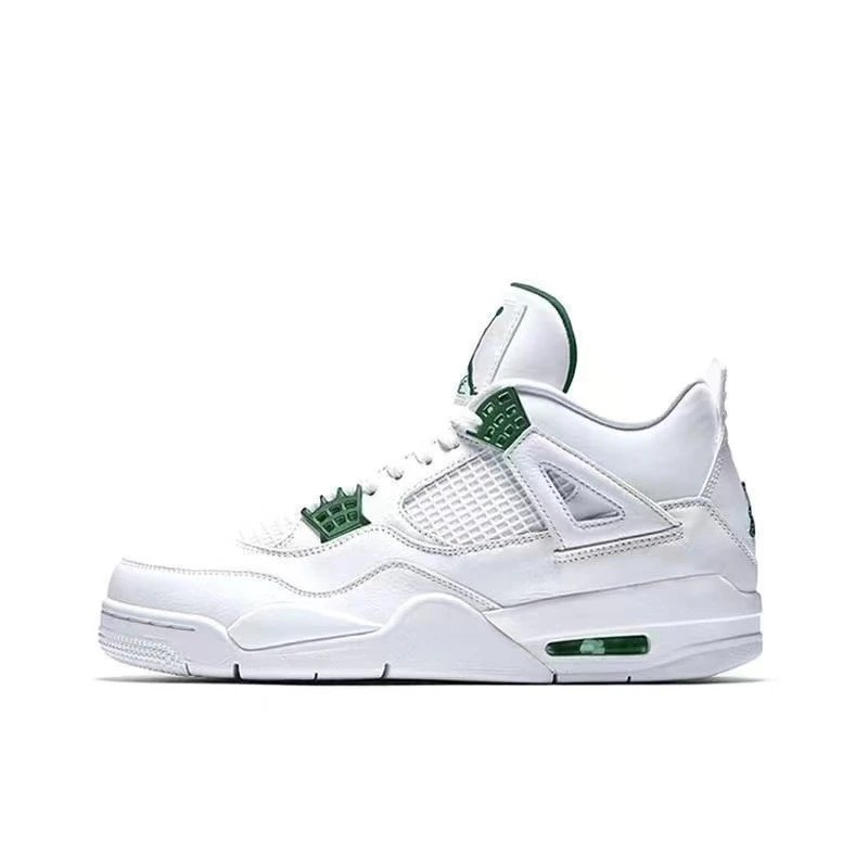 AJ4 white green buckle