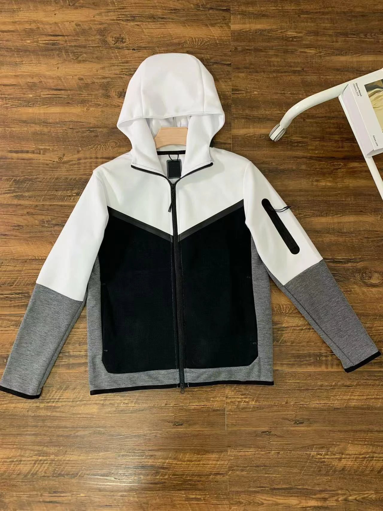 White patchwork black top
