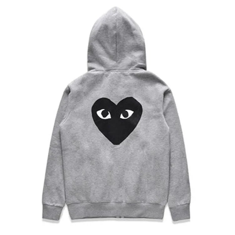 AG1 Little Blackheart Embroidered Autumn/Winter Long Sleeve Velvet Hoodie