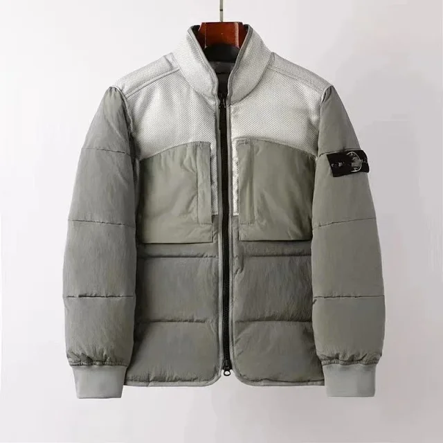 Unbranded Jackets Padded zip-up jacket with textured yoke, chest pockets, and sleeve badge product detail image 8