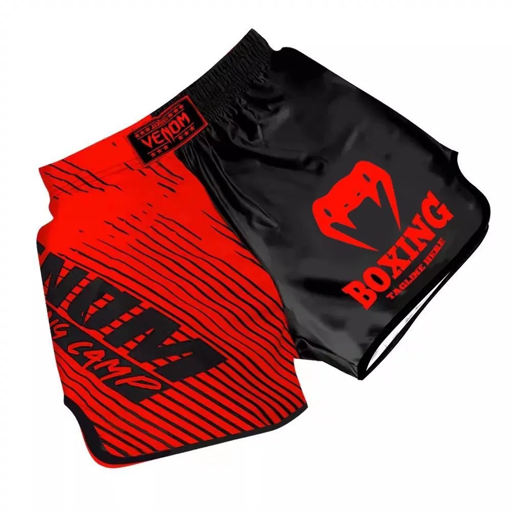 Venum Boxing shorts and short-sleeve compression shirts — 17#Red line