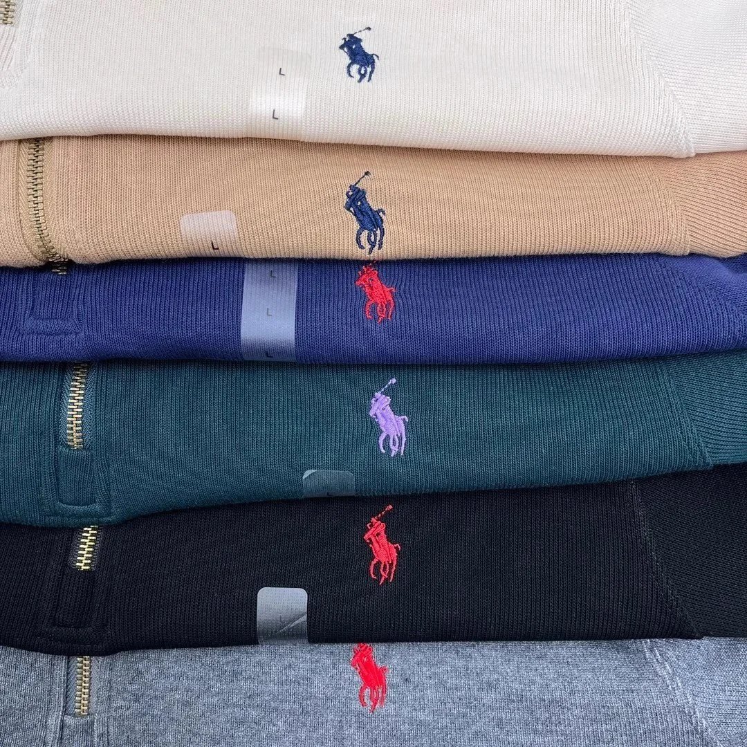 Unbranded Hoodies & Sweatshirts Embroidered Horse Motif Quarter-Zip Mock-Neck Sweatshirt image 3