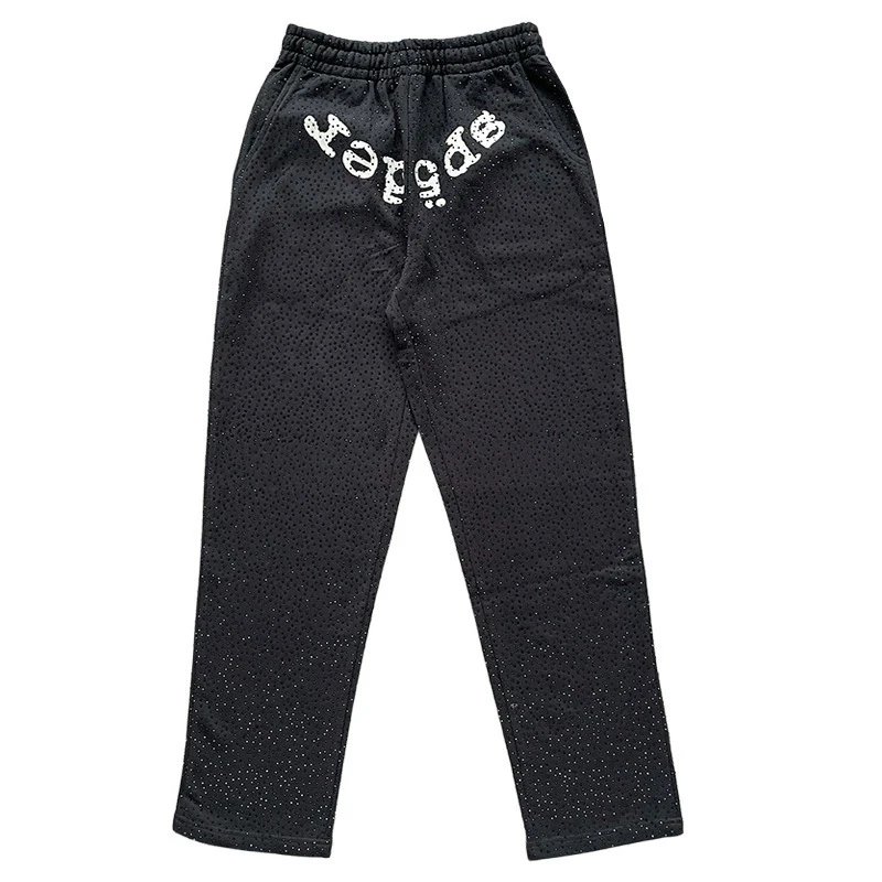Unbranded Hoodies & Sweatshirts Rhinestone Lettering Pullover Hoodie — Pants -961P-Black