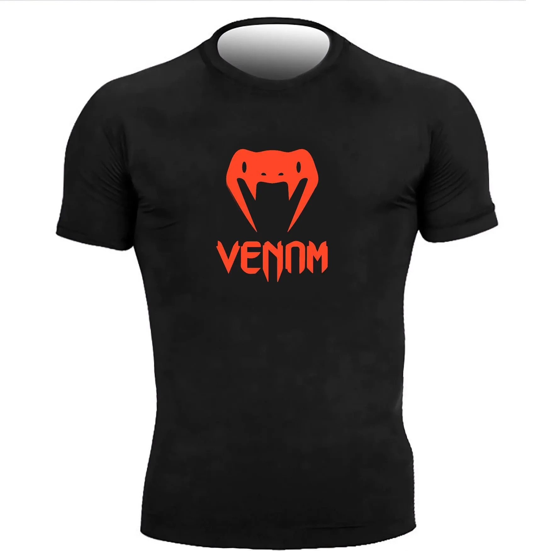 Venum Boxing shorts and short-sleeve compression shirts — 7#Red
