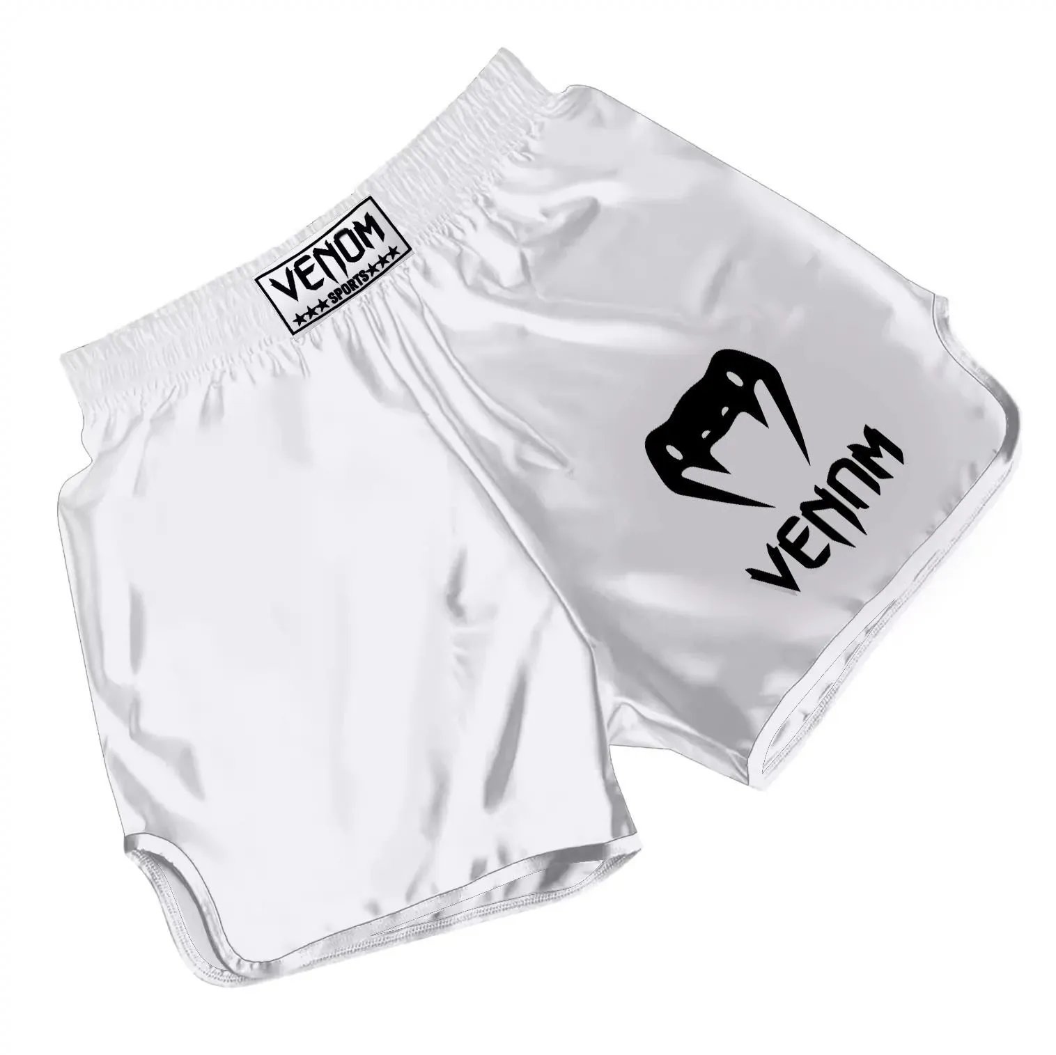 Venum Boxing shorts and short-sleeve compression shirts — 16#Black and white label