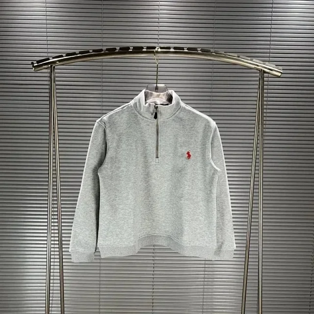 Unbranded Hoodies & Sweatshirts Embroidered Horse Motif Quarter-Zip Mock-Neck Sweatshirt product detail image 9