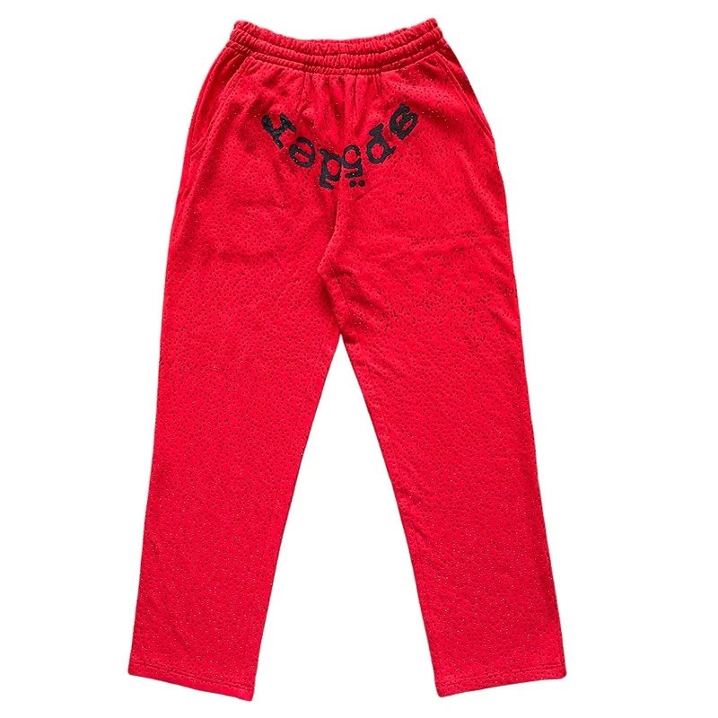 Unbranded Hoodies & Sweatshirts Rhinestone Lettering Pullover Hoodie — Pants -961P-Red