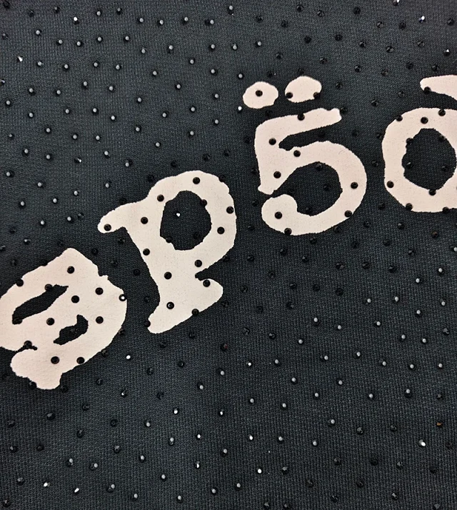 Unbranded Hoodies & Sweatshirts Rhinestone Lettering Pullover Hoodie product detail image 5