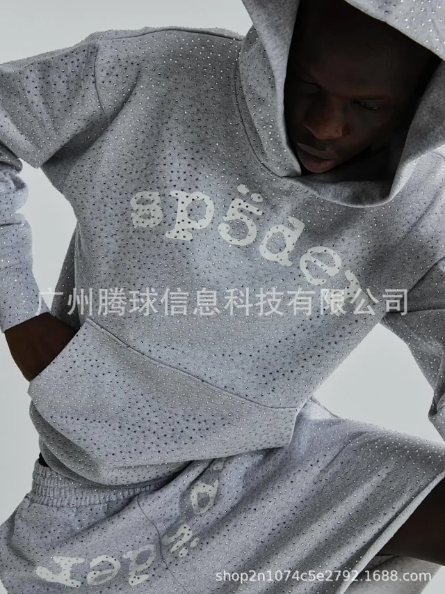 Unbranded Hoodies & Sweatshirts Rhinestone Lettering Pullover Hoodie product detail image 19