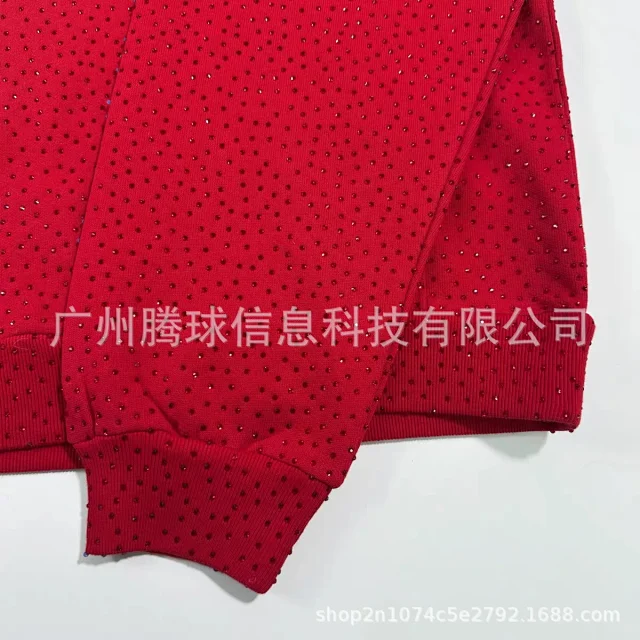 Unbranded Hoodies & Sweatshirts Rhinestone Lettering Pullover Hoodie product detail image 16