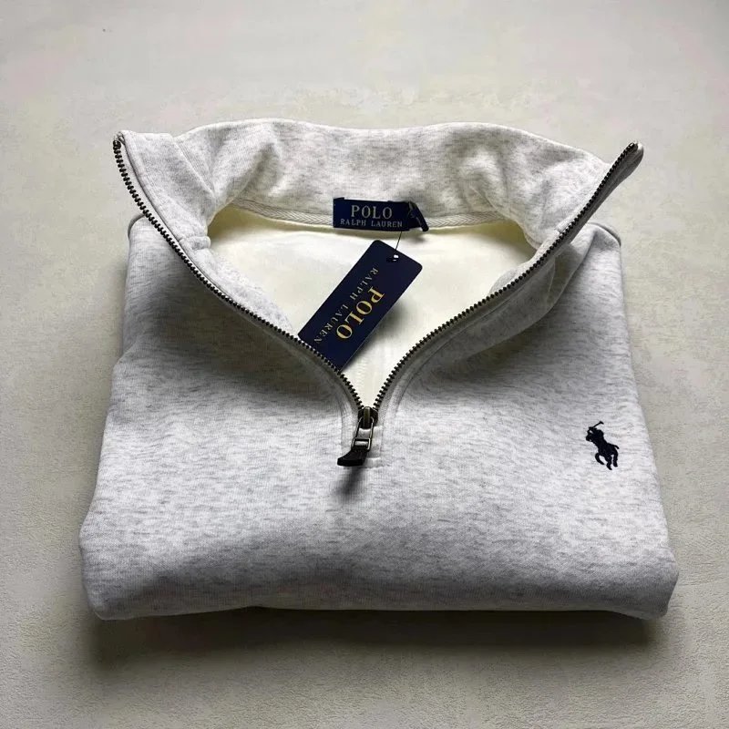 Unbranded Hoodies & Sweatshirts Embroidered Horse Motif Quarter-Zip Mock-Neck Sweatshirt image 6