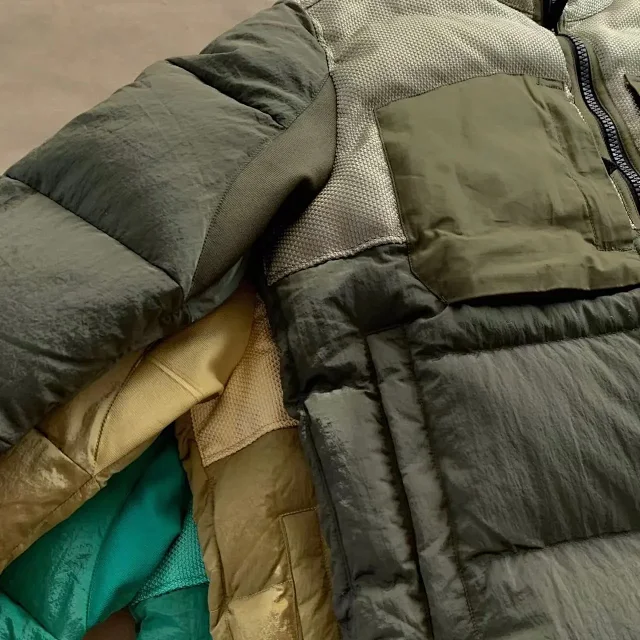 Unbranded Jackets Padded zip-up jacket with textured yoke, chest pockets, and sleeve badge product detail image 4