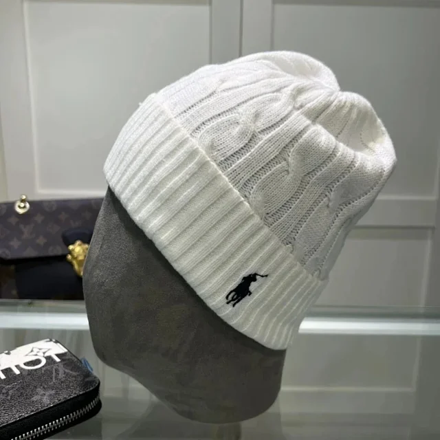 Polo Ralph Lauren Hats Rib-knit cuff beanie with embroidered player product detail image 5