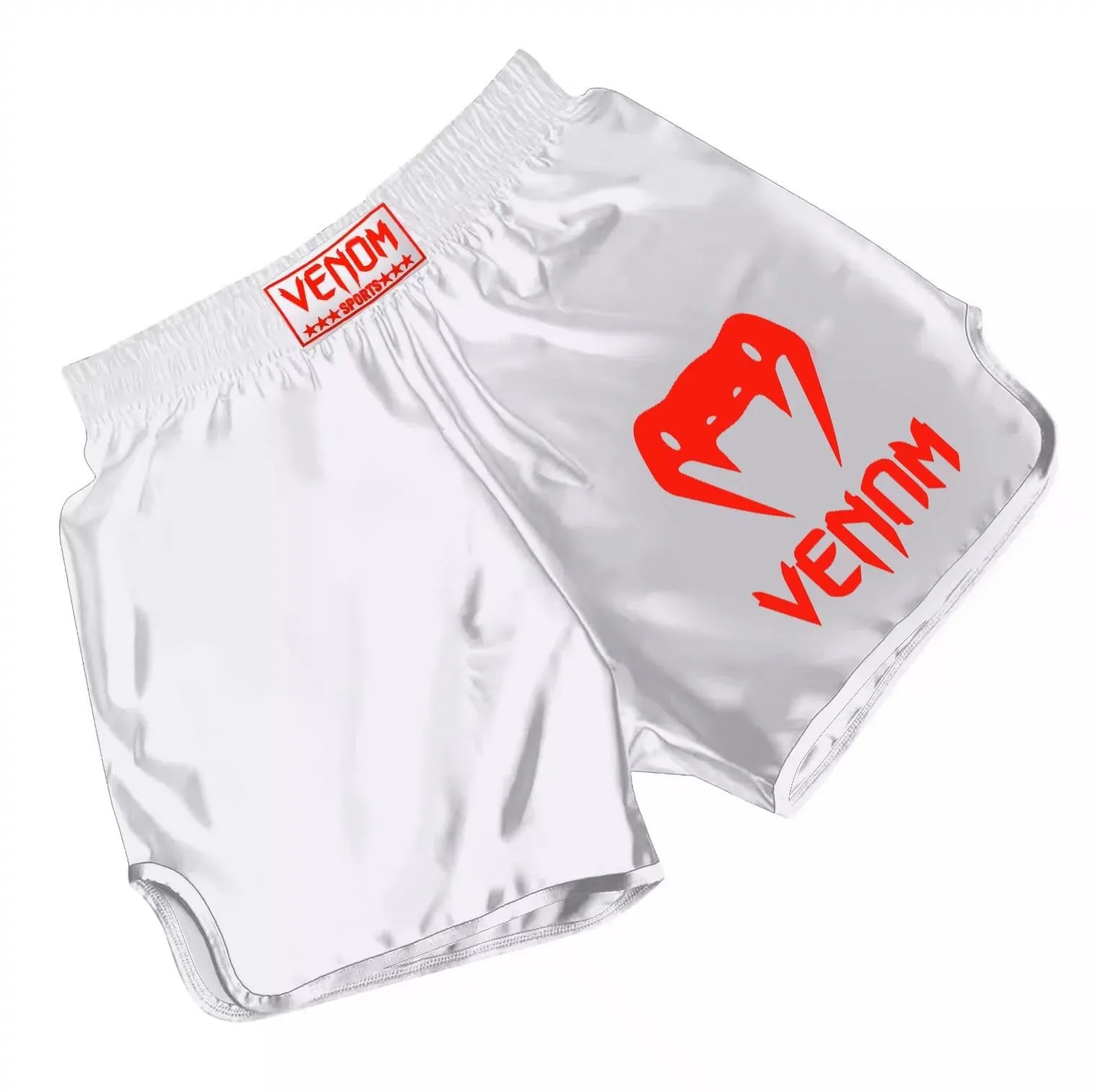 Venum Boxing shorts and short-sleeve compression shirts — 18#Red and white label