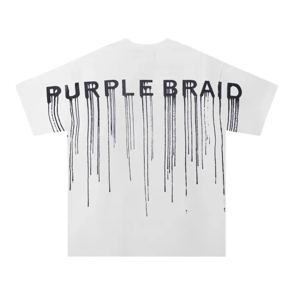 Purple Brand Purple Graphic Print White T-Shirt - 24