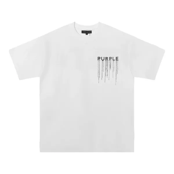 Purple Brand Purple Graphic Print White T-Shirt - 23
