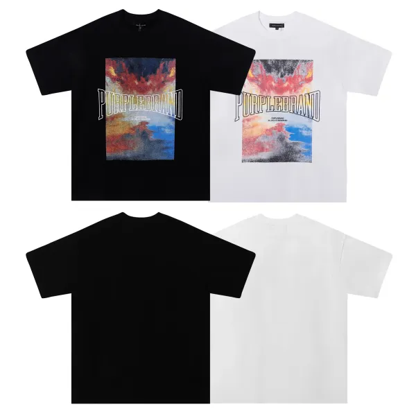 Purple Brand Purple Graphic Print White T-Shirt - 18