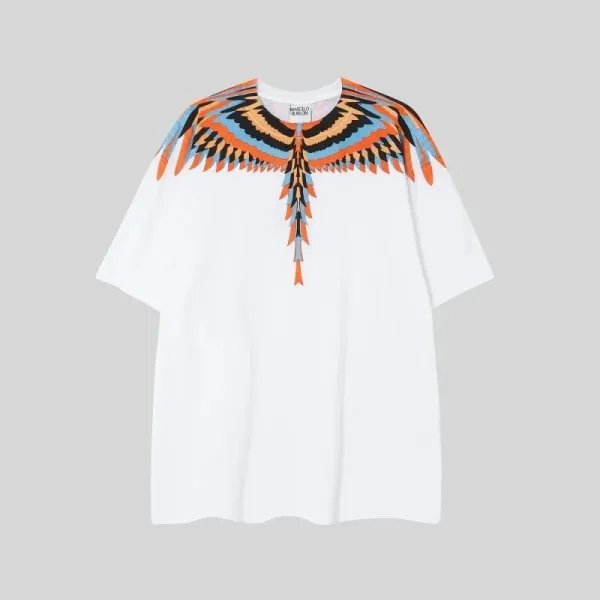 Saint Tears Feather Print Oversized Black T-Shirt - 46