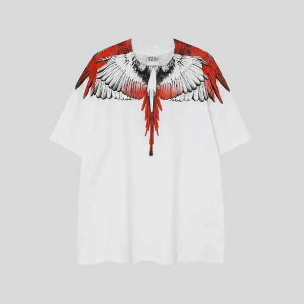 Saint Tears Feather Print Oversized Black T-Shirt - 19