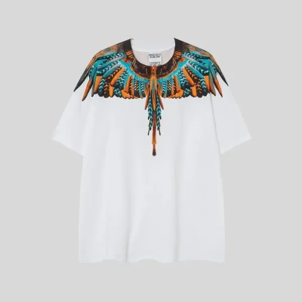 Saint Tears Feather Print Oversized Black T-Shirt - 13