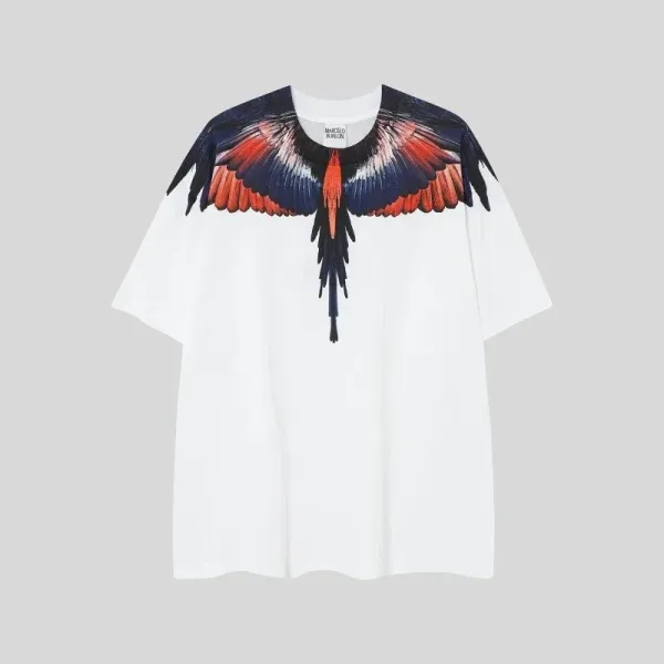 Saint Tears Feather Print Oversized Black T-Shirt - 17