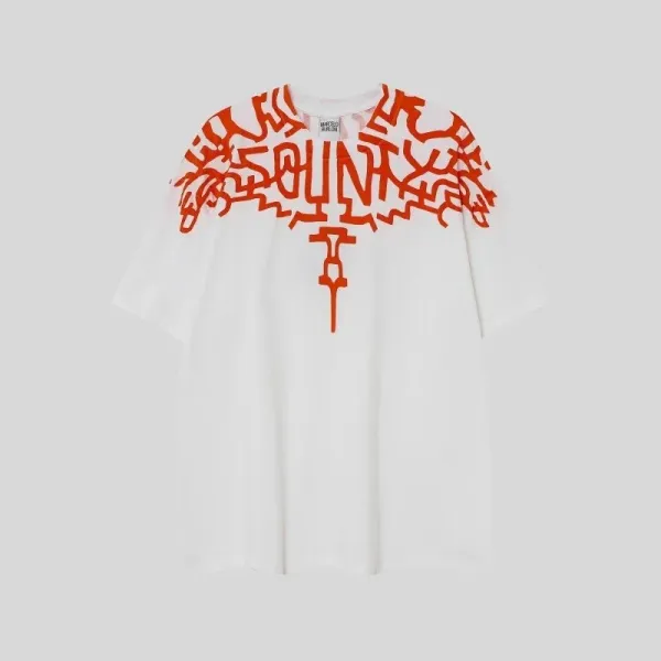 Saint Tears Feather Print Oversized Black T-Shirt - 39