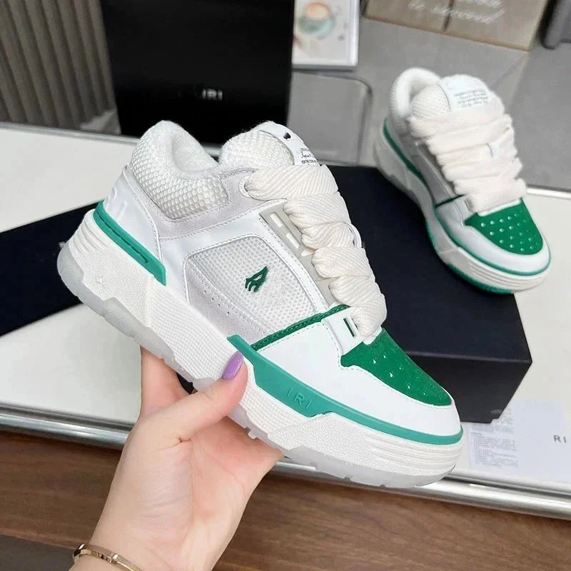 IRI IRI White and Green Platform Sneakers White