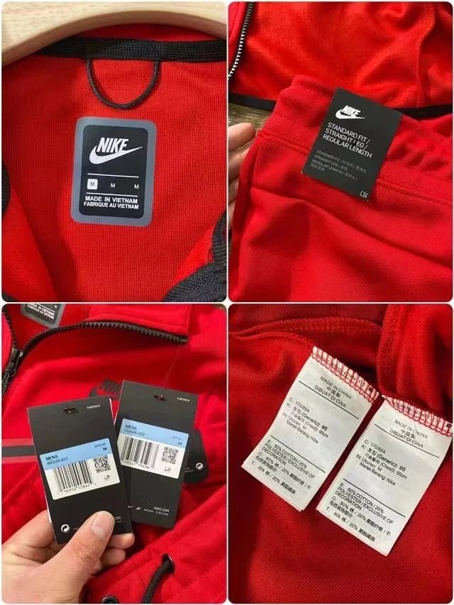 Nike Tech Fleece Windrunner Hoodie and Joggers Set Burgundy/Blue Tracksuit - 17