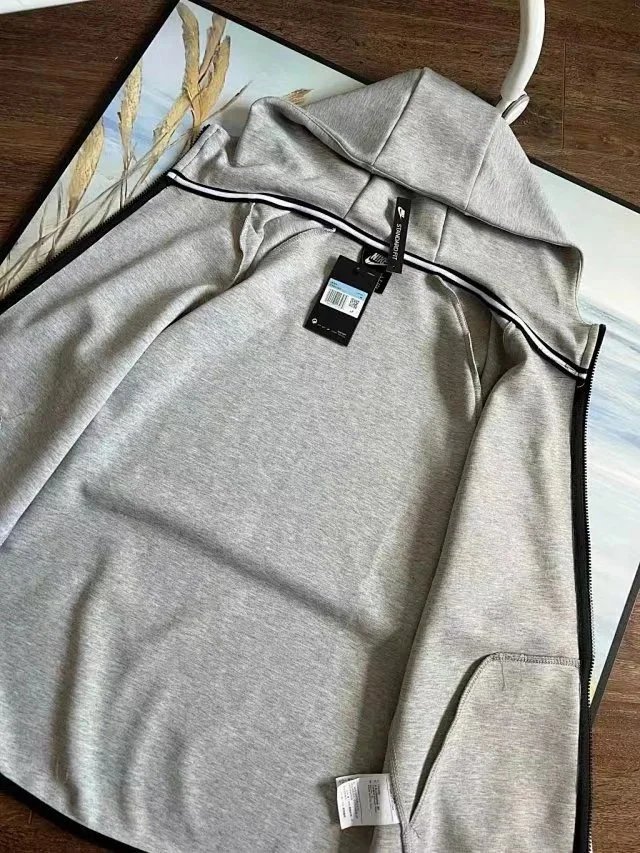 Nike Tech Fleece Windrunner Hoodie and Joggers Set Burgundy/Blue Tracksuit - 26