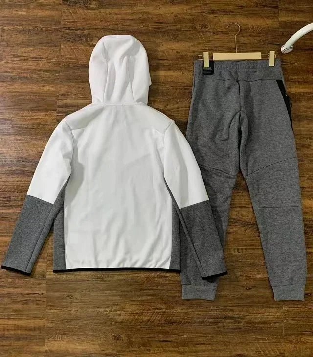 Nike Tech Fleece Windrunner Hoodie and Joggers Set Burgundy/Blue Tracksuit - 12