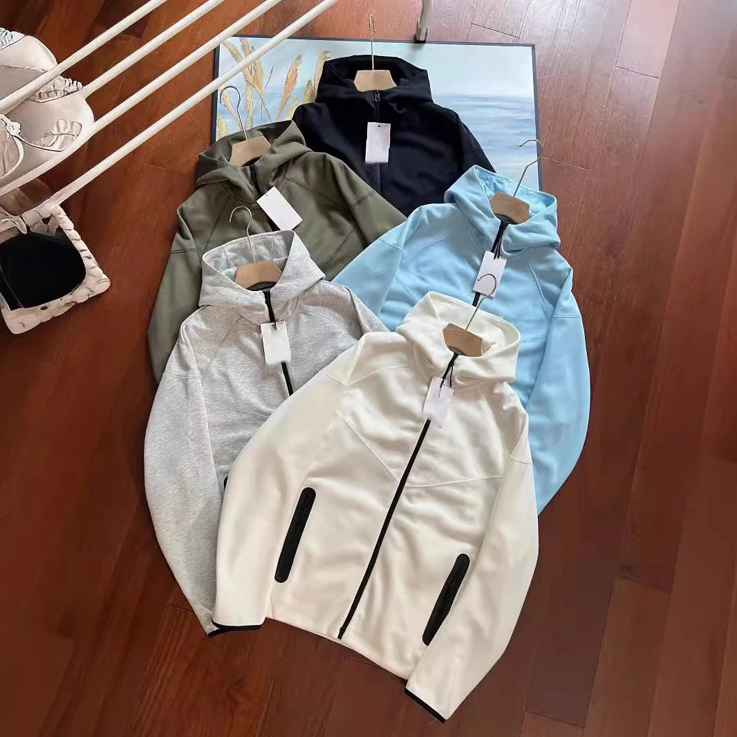 Spring and Autumn Multi color Leisure Sports Breathable Double sided Zipper Pocket Hooded Men's Zipper Jacket 922
