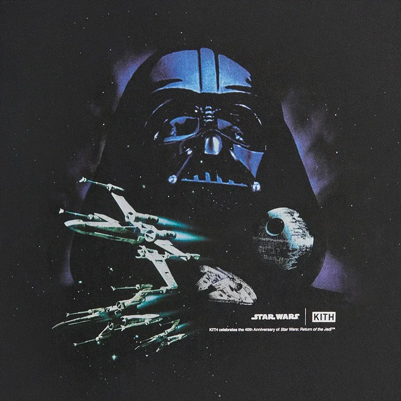 Kith Darth Vader Space Poster Darth Vader space poster retro t-shirt