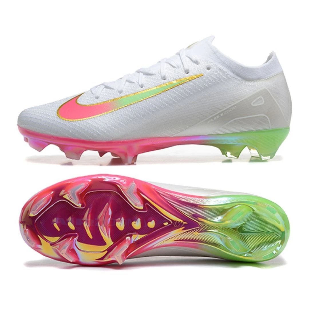 White/Green/Pink Low Top