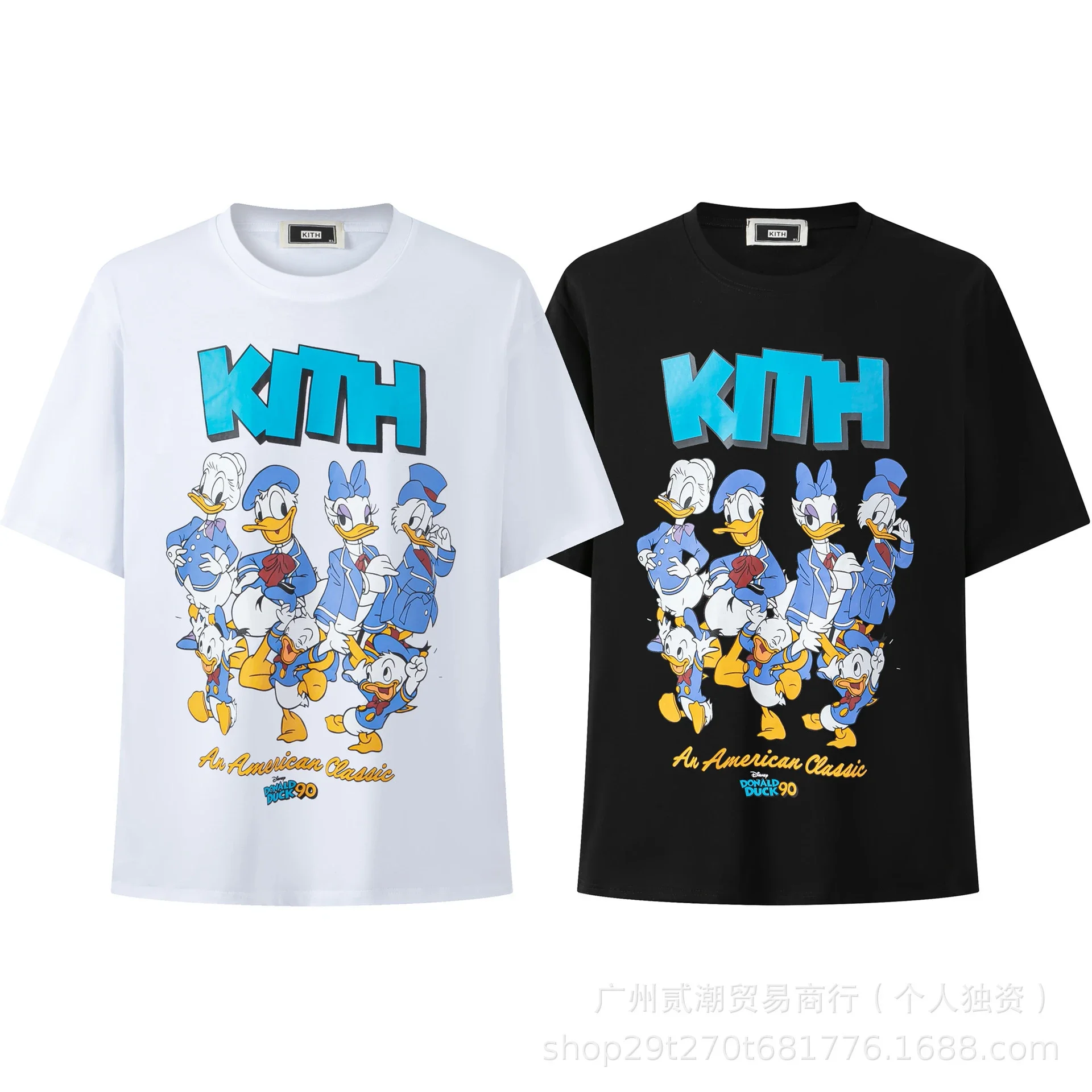 KITH European and American trendy brand kitth new cartoon animation print casual loose sports short-sleeved T-shirt for men and women
