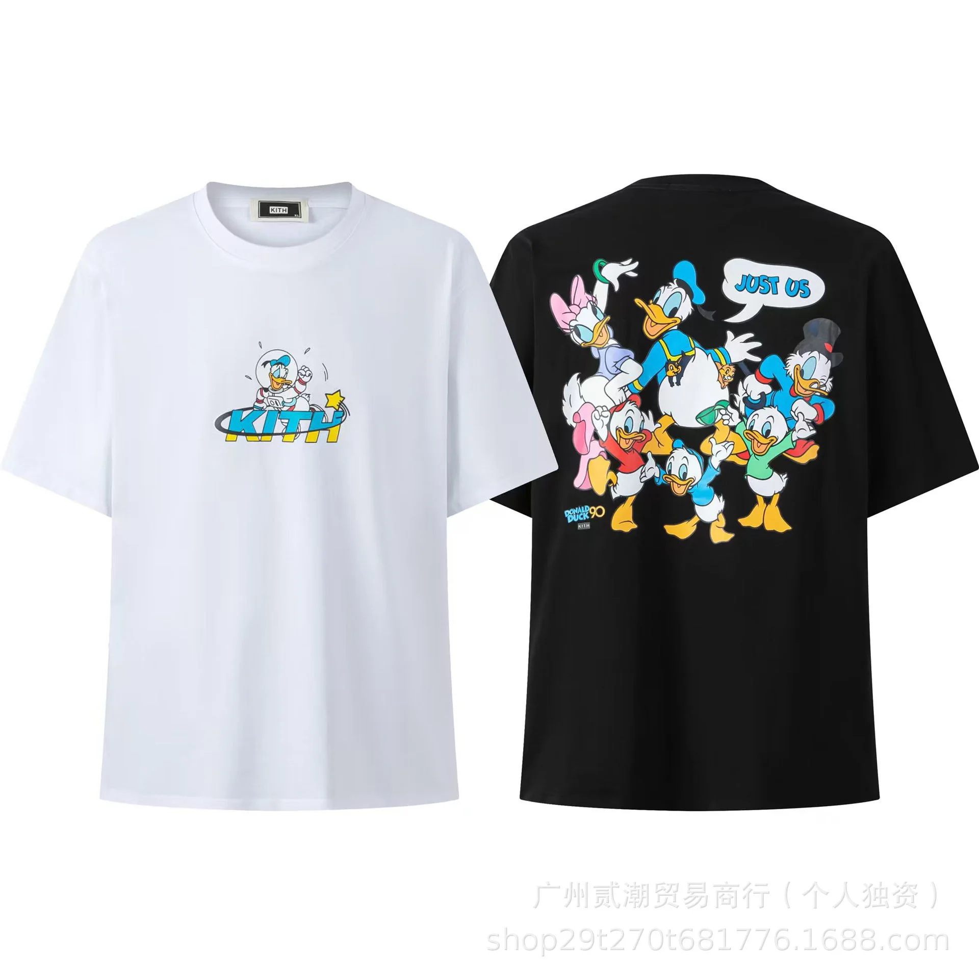KITH European and American trendy brand kitth new cartoon animation print casual loose sports short-sleeved T-shirt for men and women