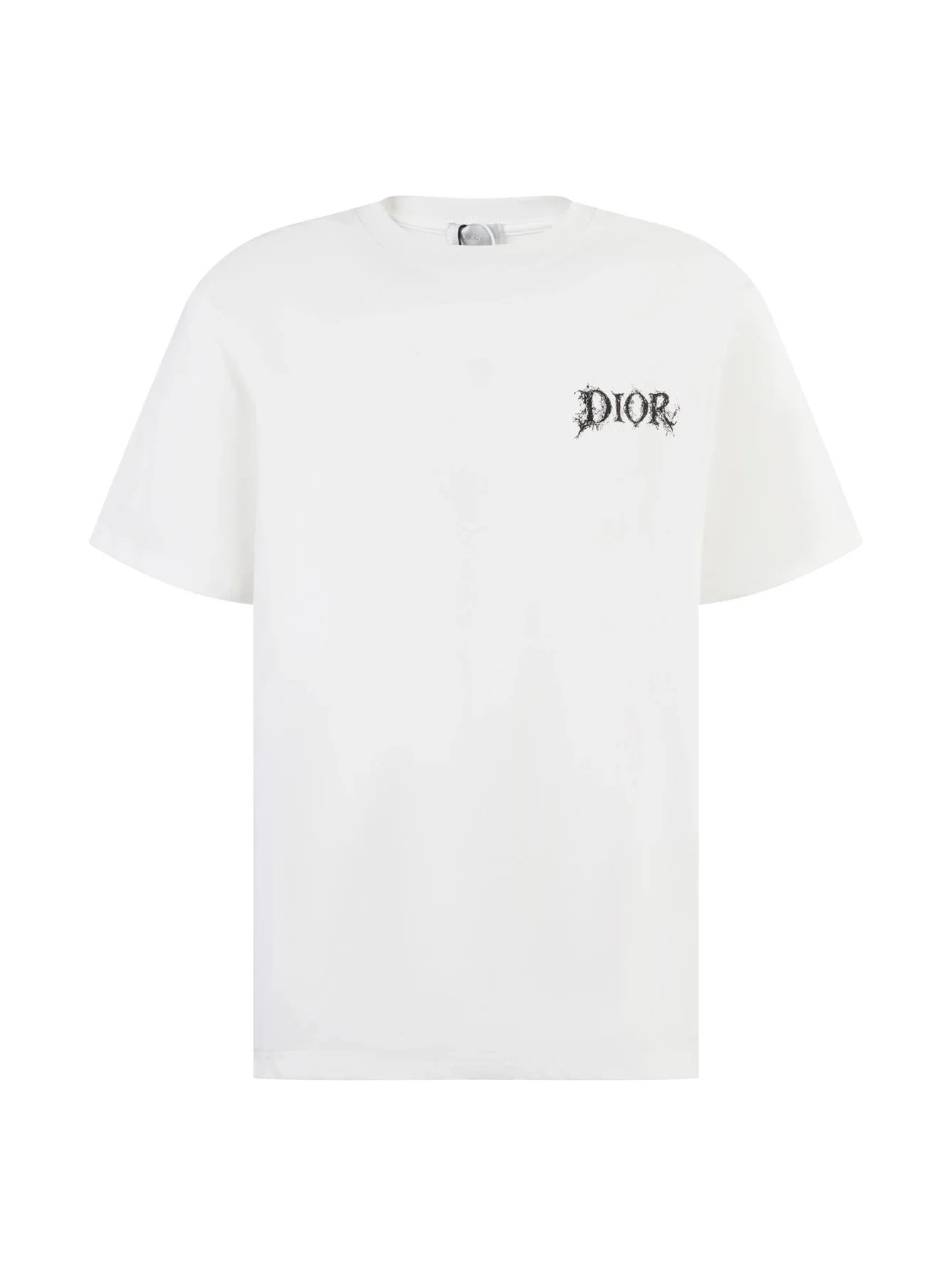 Dior Thorn Distressed Logo Short-Sleeve T-Shirt - rep koszulki