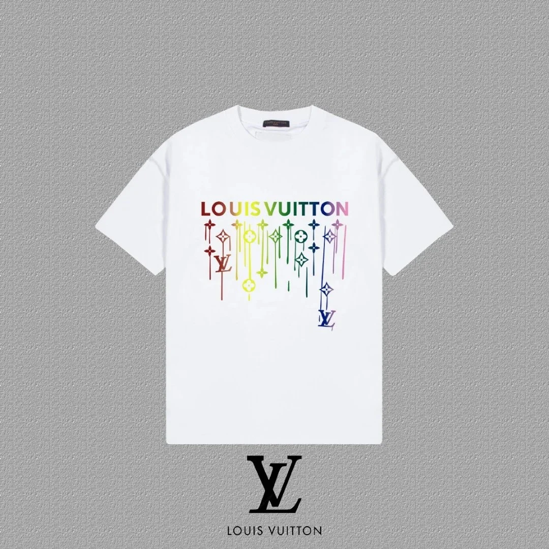 Louis Vuitton Rainbow Graffiti Short-Sleeve T-Shirt