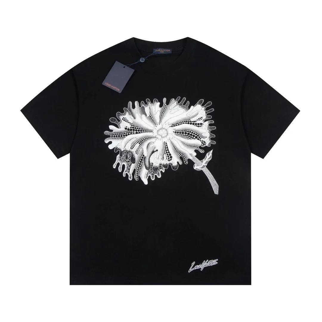 LV x Yayoi Kusama Collaboration Polka Dot Floral Short-Sleeve T-Shirt