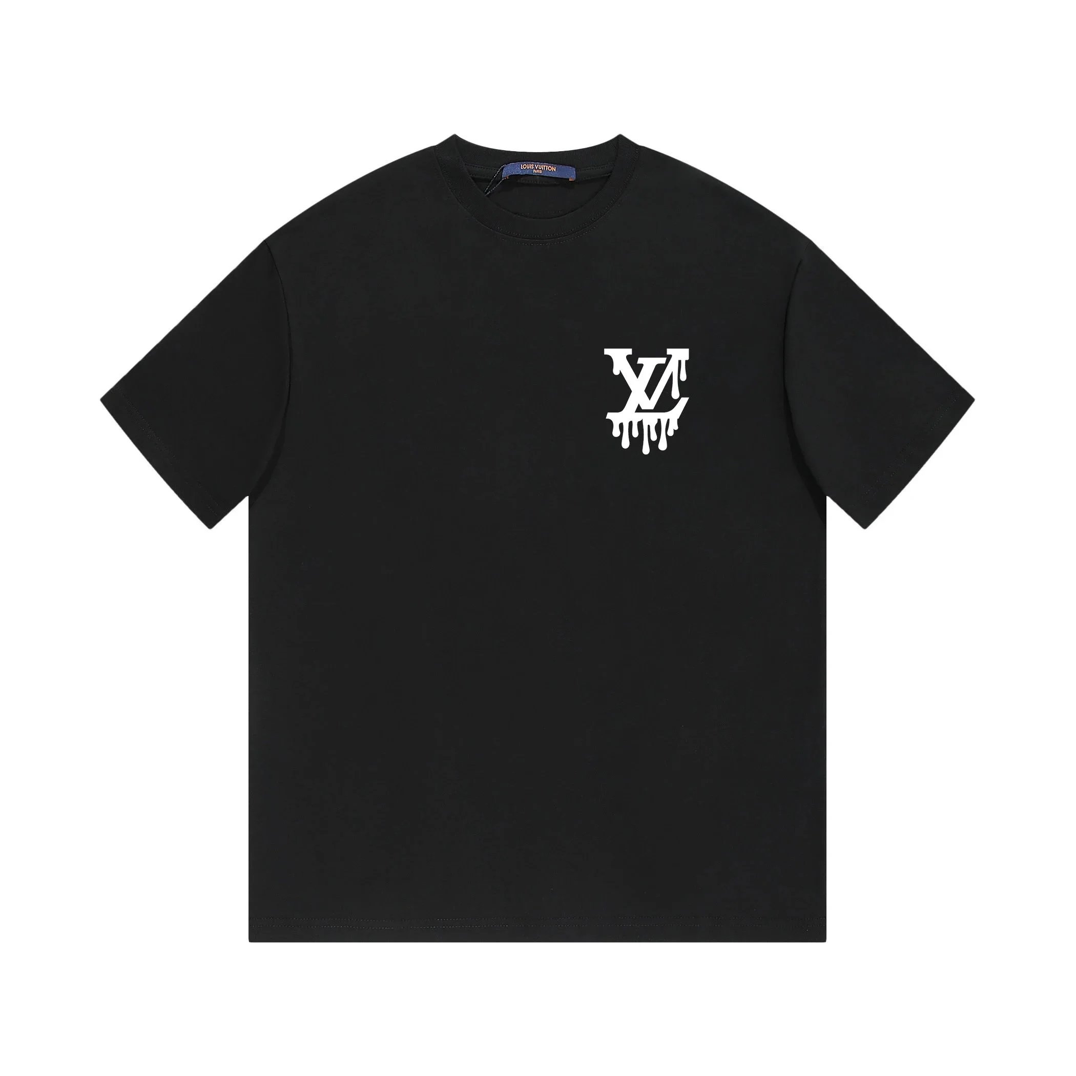 LV dripping melting logo short-sleeved T-shirt - rep koszulki